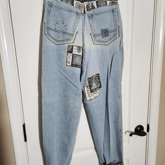 Vtg Get Used By Elie High Waisted Jeans-Size 29-Streetwear-Hip Hop-1992 - Picture 2 of 13